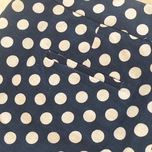 J. Crew Blue/White Polka Dot Shorts Size 0 - Picture 4 of 6